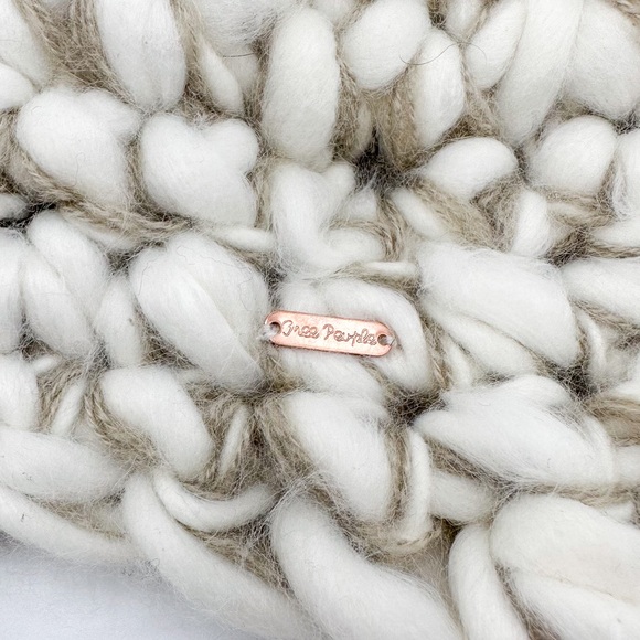 Free People Snow Castle Trapper Chunky Knit Pom Pom Long Winter Hat - Picture 6 of 6